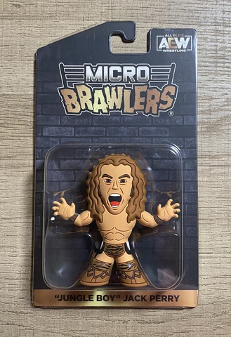 All Elite Crate Micro Brawlers Wrestling AEW Jungle Boy Jack Perry Figure - NEW Cover