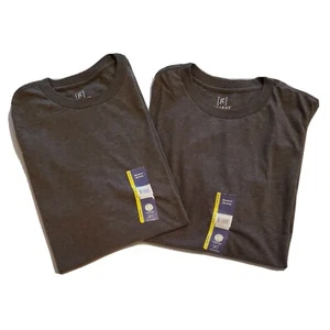 Sz L 42-44 Two George Men's Tshirts. Charcoal Grey Crew Neck Shirts New - Picture 1 of 4