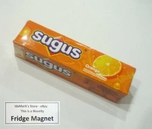 SUGUS Orange Chews Pack FRIDGE MAGNET Novelty Indonesia 3D Large 2.5" Long Cute - Bild 1 von 13