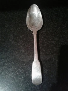 RARE GEORGIAN BIRMINGHAM STERLING SOLID SILVER TABLE SPOON 1828 - Picture 1 of 5