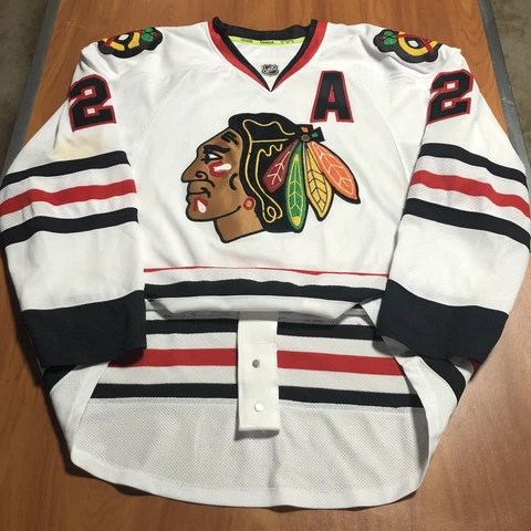 Reebok Edge Authentic Duncan Keith Chicago Blackhawks NHL Hockey Jersey White 54 Cover