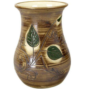 Florero 20 cm florero florero florero jarrón de mesa decoración recipiente cerámica pintada a mano - Imagen 1 de 5