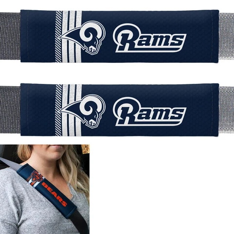 New NFL Los Angeles Rams Car Truck Suv Van Rally Seat Belt Pads Covers Set Cover