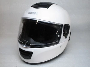 Sena Momentum Lite Motorcycle Helmet Glossy White with Bluetooth (Grade A) 🚚💨 - Picture 1 of 9