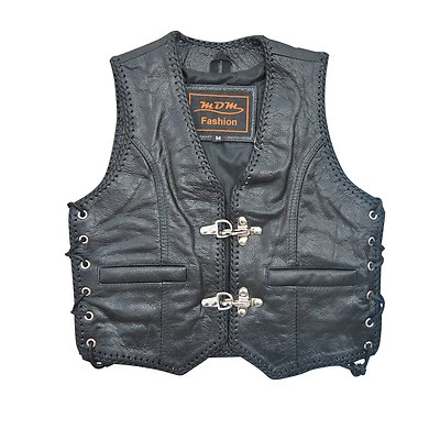 Kinder Lederweste geschnürt, Bikerweste, Rocker Weste, Lederkutte Kutte  - Bild 1 von 4