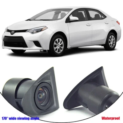 170° HD CCD Car Front View Camera Logo Embedded for Toyota Corolla 2014-2018 - Image 1 of 4