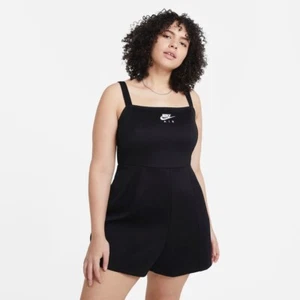 Nike Damengröße 3X Air schwarzer Strampler ärmellos Einteiler Reißverschluss Spaghettiträger - Bild 1 von 11