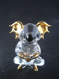 Lovely hand made clear glass koala figurine / decorative glassware - Picture 1 of 5