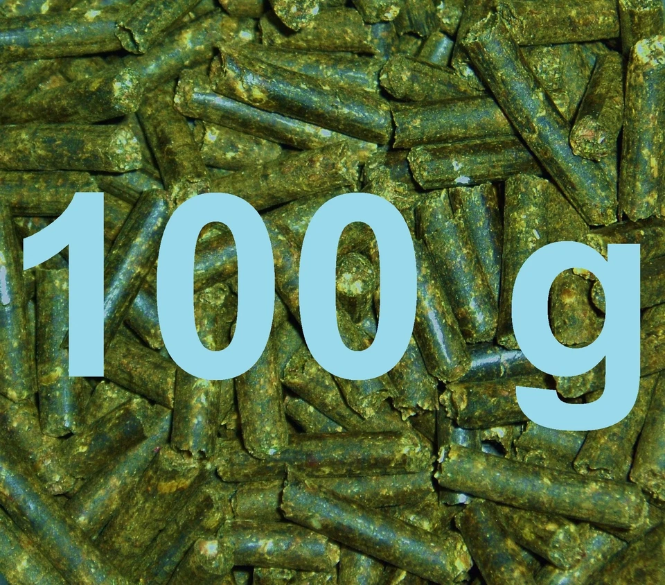 [4,99€/100g] 100g LÖWENZAHN STICKS Pellets f Garnelen Garnelenfutter Fischfutter - Bild 1 von 1