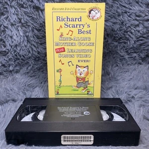 Richard Scarry's Best Sing-Along Mother Goose 2-1 Collection VHS Tape 1993 Rare - Picture 1 of 8
