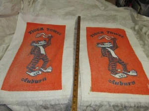 Pair of Vintage Cannon Auburn Tigers Football Rally Towels! Measure 14" x 24" - Picture 1 of 7