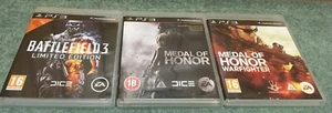 PS3 - Battlefield 3, Medal Of Honor, Medal Of Honor Warfighter - sauber & ordentlich - Bild 1 von 6