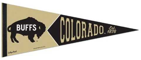 COLORADO BUFFALOES Retro 1960s-Style NCAA Premium Felt Collectors PENNANT Cover
