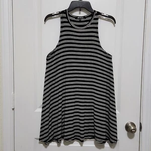 Rip Curl Damen M schwarz gestreift ärmellos Surf Minikleid Beachy Coastal - Bild 1 von 4