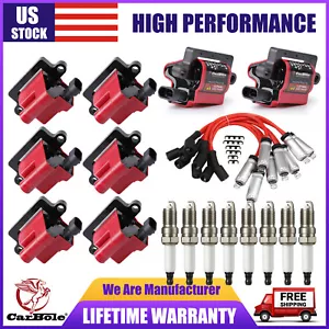 8x Ignition Coil UF271+ Spark Plug 41-962 + Wire Set For Chevy GMC4.8L 5.3L 6.0L - Picture 1 of 14
