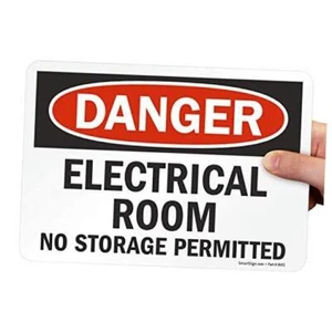  - U9-1313-ND_7x10 "Danger - Electrical Room, No Laminated Vinyl 7" x 10" - Picture 1 of 6