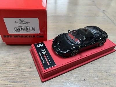 BBR CALSITO Ferrari F8 TRIBUTO gloss black CDL342 10 pcs Schedoni DELUXE 1/43 - Photo 1/4