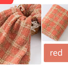 Check Faux Fur Fleece Soft Warm Fabirc For Coat Bag Blanket Cushion Diy Craft