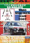 DECAL PEUGEOT 104 ZS T.MAKINEN R. PORTUGAL 1978 7th (03)