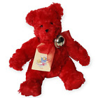 Peluche ours en peluche cloche argent rouge North American Bear Company 2003