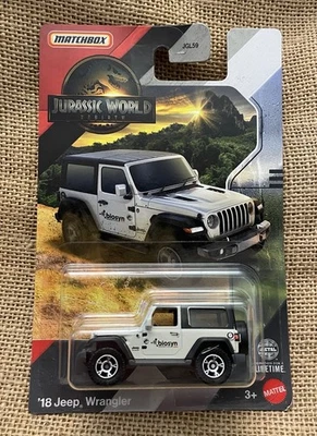 Modellino Matchbox Jeep Wrangler JK 18 Jurassic World Park 1/64 Nuovo In Scatola - Immagine 1 di 4