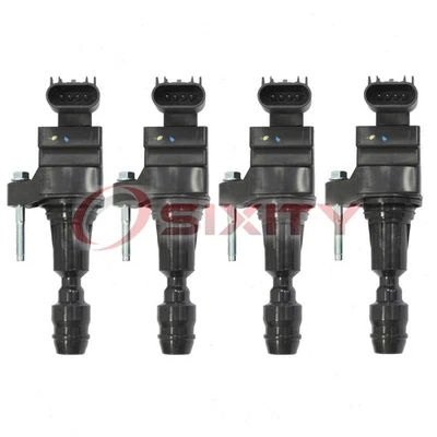 4 pc Hitachi Ignition Coils for 2006-2010 Pontiac G6 2.4L L4 Spark Plug Wire hb - Изображение 1 из 4