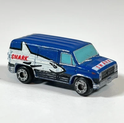 Micro Machines Galoob Shark Van Blue Ford Econoline Style Custom HO 1980s Toy - Image 1 of 4