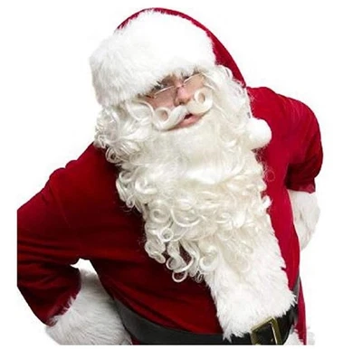Santa Wig Beard & Moustache Set - Natural Skin Top - Costume Accessories - Image 1 of 2