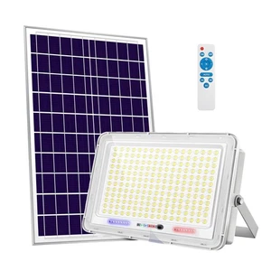 100W to 600W Pure White High Bright Solar Power Flood Light Outdoor Remote, I... - Picture 1 of 8