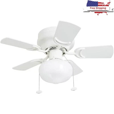 Ventilador de techo LED interior de 28 pulgadas luz de montaje empotrado reversible cadena de tracción del motor nuevo Foto 1 de 4