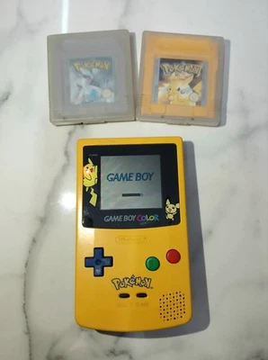Nintendo Game Boy Color Pikachu Edition Handheld System With 2  Pokémon Games   - Image 1 of 4