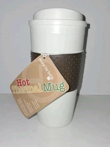 New! Thermal Hot-16 oz- Plastic Travel Coffee Mug Cup With Hand Protector - Picture 1 of 4
