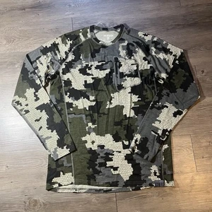 KUIU Pullover Uomo Verde Nuyarn Misto Lana Merino Base Strato Tasca Frontale Tg L - Foto 1 di 6