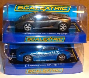 Scalextric C2875 Lamborghini Gallardo & C2879 Nissan 350Z Excellent Boxed - Picture 1 of 7