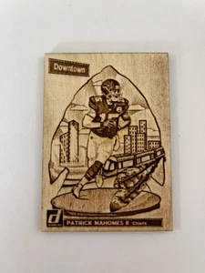 2018 Donruss Downtown Patrick Mahomes II Kansas City Chiefs Fan Art Wood Card - Picture 1 of 3
