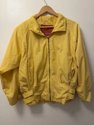 Chaqueta cortavientos vintage London Fog Winning Edge amarilla talla 7/8 cremallera Foto 1 de 4