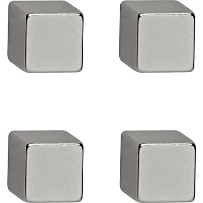Maul Neodym Magnet  (B x H x T) 10 x 10 x 10 mm Würfel Silber 4 St. 6169296 - Bild 1 von 4