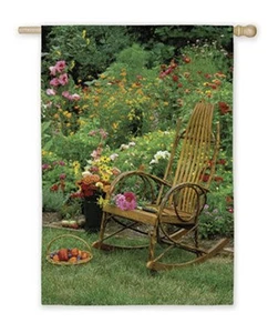 Garden Rocker Silk Reflection Garden Size(13" x 18" Approx) Flag EG 14854 - Picture 1 of 1
