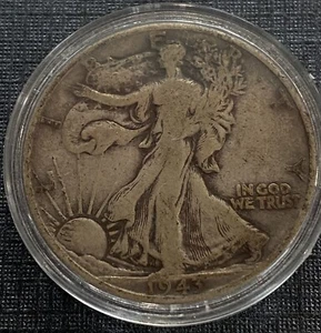 1943-S Walking Liberty Silver Half Dollar Average Circulated Condition - Picture 1 of 2