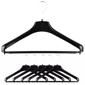 6x Suit Hangers Heavy Duty 400mm Commercial Jacket Pants Clothing Coat R50S - Picture 1 of 4