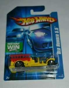 2007 HOT WHEELS ALL STARS - OLD NUMBER 5.5 YELLOW ON A INSTANT WIN CARD - Picture 1 of 3