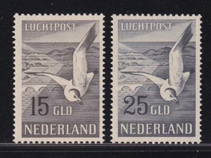 Netherlands 1951 NVPH Airmail LP12-LP13 MNH VF / CAT VALUE $660 / BIRDS - Picture 1 of 2