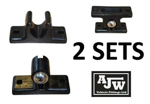 2 x Black Nylon Door Retainer Hold Back Catch Horseboxes Trailer Vans Coach - Picture 1 of 3
