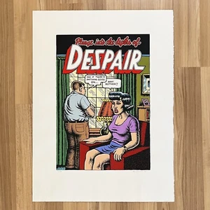 Signed Robert Crumb DEPTHS OF DESPAIR Why Bother? Wildwood Serigraph Print COA - Bild 1 von 15