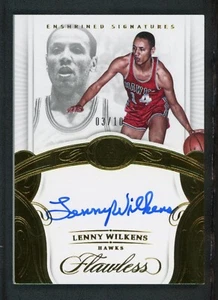 2017-18 LENNY WILKENS 03/10 AUTO PANINI FLAWLESS ENSHRINED SIGNATURES (read) - Picture 1 of 3