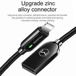 LED Auto Disconnect Cable Charger Cord for iPhone 14 13 12 11 Pro XS Max 8 7 SE - Picture 1 of 8