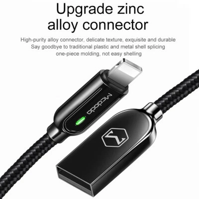 LED Auto Disconnect Cable Charger Cord for iPhone 14 13 12 11 Pro XS Max 8 7 SE - Image 1 of 4