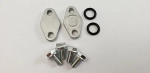 SUZUKI HAYABUSA GSX1300R OIL COOLER DELETE BLOCK OFF PLATES W GASKETS & BOLTS - Picture 1 of 3