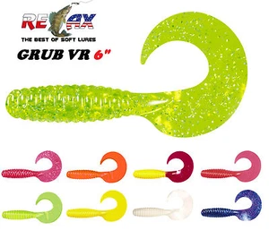 Relax Grub VR 6 "Predator kopyto Tackle Soft Lure Jig Heads Crankbaits Drop Shot - Imagen 1 de 15
