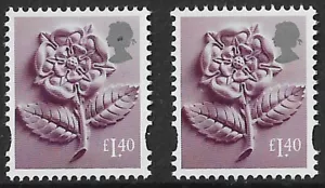 GB 2017 England regional u/m stamp £1.40 Tudor Rose with flaw on Queen's Head - Picture 1 of 1
